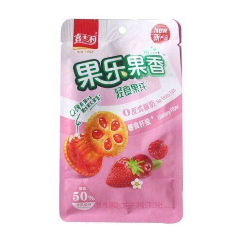 Jia Shi Li Biscuits Fourrés À La Fraise, Canneberge Et Framboise - 59 G