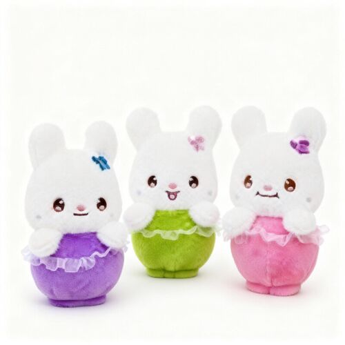 Peluche mignon lapin avec dentelle en vison 23 cm (Modèle aléatoire)