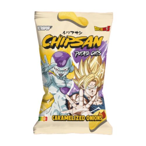 Ultrapop Chipsan Dragon Ball Z Goku Vs Freezer Chips De Pomme De Terre Saveur Oignons Caramélisés - 110 G