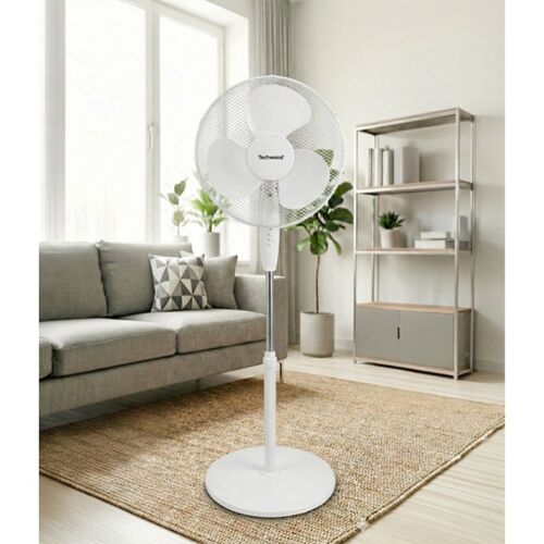 TECHWOOD TVE-4040 Ventilateur sur pied 40 cm, 3 vitesses et oscillant, 40 W