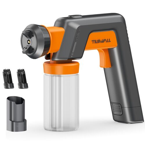 Tilswall Hornet - Le Pulvérisateur Sans Fil Le Plus Léger Au Monde | 450 G Ultra-Léger | Libération Sans Fil | 4 Fois Plus Rapide | 3 Modes | 2 Tailles De Buses | Peinture Détachable | 4 Batteries + 1 Station De Charge Multi-Batterie
