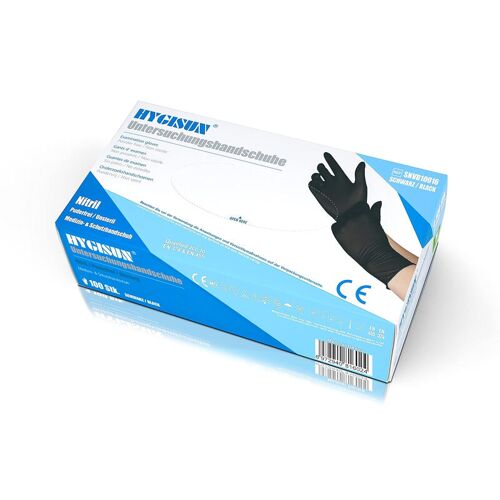 Hygisun Gants en nitrile noir - Taille S