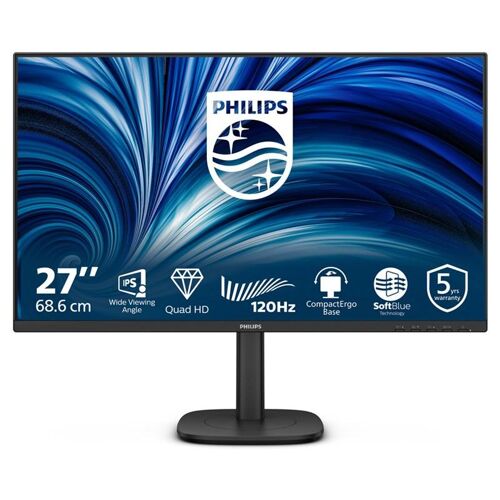 Philips 27B2N3500J - 3000 Series - écran LED - 27" - 2560 x 1440 QHD @ 120 Hz - IPS - 350 cd/m² - 1500:1 - 4 ms - 2xHDMI, DisplayPort - haut-parleurs - noir