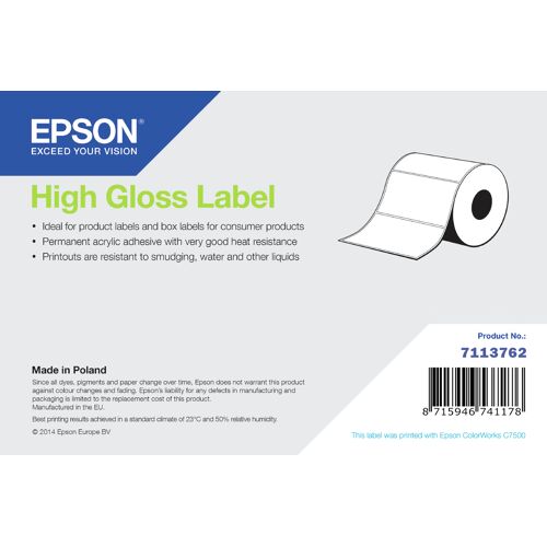 Epson High Gloss Label Imprimante d'étiquette adhésive