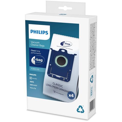 Philips s-bag Sacs pour aspirateur, 4 sacs