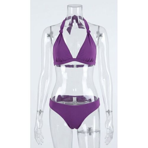 Maillot De Bain 2 Pièces Violet Tex - Taille 36 (Très Bon État)