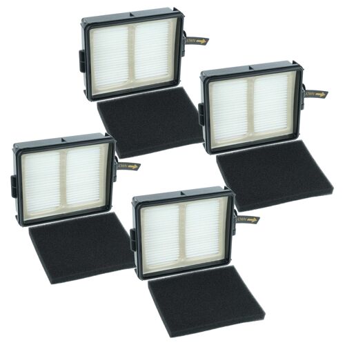 vhbw 4x filtre compatible avec Shark Detect Pro IW1111, IW1111C, IW1120 aspirateur - filtre combiné (préfiltre + HEPA) noir / blanc