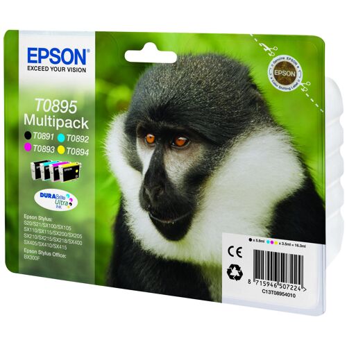 Epson Monkey Encre DURABrite Ultra multipack 4 couleurs Singe T0895