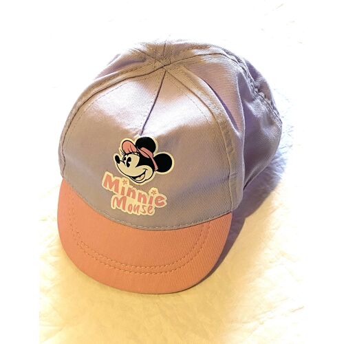 Casquette Disney Violette Extensible Visière Rose Tête Minnie Mouse Accessoire Petits Enfants Bébés
