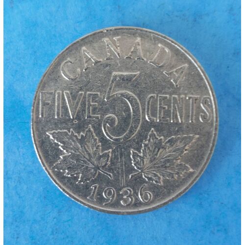 Canada : 5 Cents De 1936