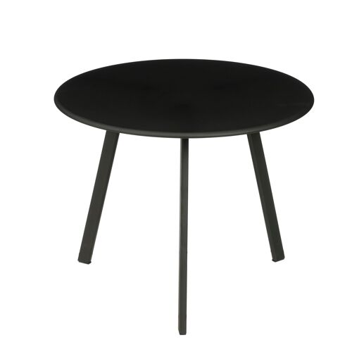 Mica Decorations Seattle Table D¿Appoint Pour Extérieur - Table Basse Ronde - Table Pour Plantes Et Table À Café - 30 X 38cm - Noire