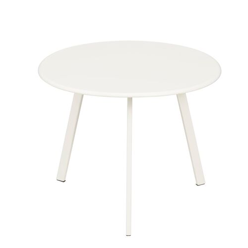 Mica Decorations Seattle Table D¿Appoint Pour Extérieur - Table Basse Ronde - Table Pour Plantes Et Table À Café - 30 X 38cm - Blanche