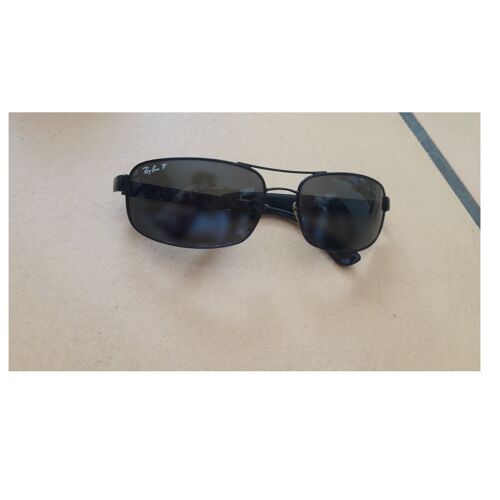 Lunettes De Soleil Ray-Ban Homme Verres Polarisés Noir Bleus G-15 Protège Uv Monture Rb Verres Polycarbonat Collection Homme Style Sport Cat Verres 3 Monture Métal / Plastic Noir Rectangle Cerclée
