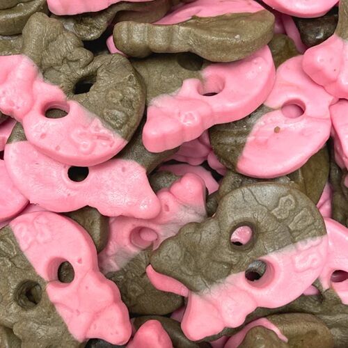 Bonbons Bubs Crânes Framboise / Réglisse Sachet De 2.8kg