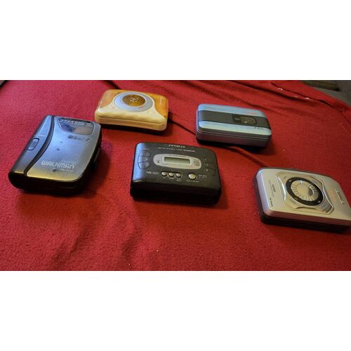 5 baladeurs cassette vintage
