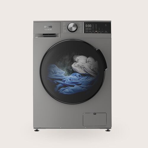 EVVO Nova 10/7X machine à laver séchante Pose libre chargement frontal Acier inoxydable