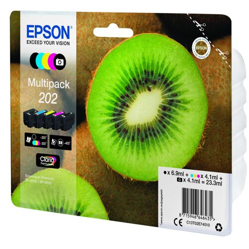 Epson Kiwi Multipack 5-colours 202 Claria Premium Ink