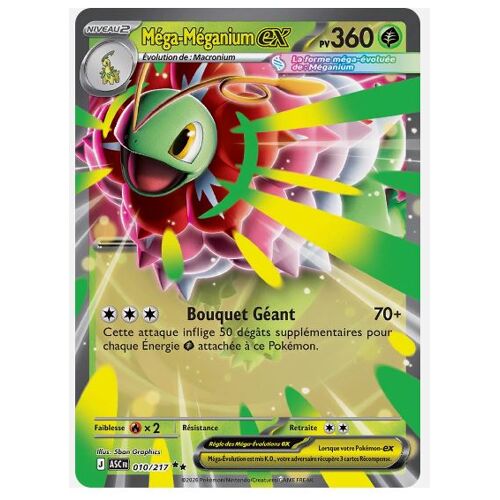 Pokémon Méga Méganium Ex 010 / 217 Héros Transcendants