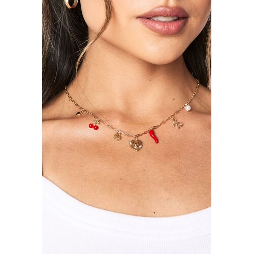 Boohoo Hzz32524-128-35 Collier À Chaîne Femme