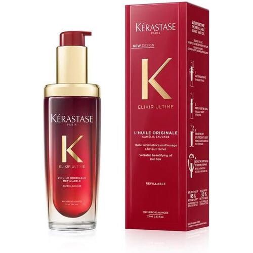 Kerastase L'Huile Originale Camélia Sauvage Huile Sublimatrice Multi-Usage Cheveux Ternes Rechargeable 75ml 
