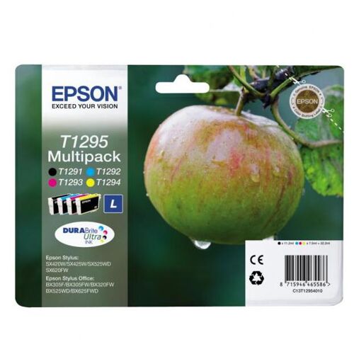 Epson Apple Multipack "Pomme" (T1295) - Encre DURABrite Ultra N, C, M, J