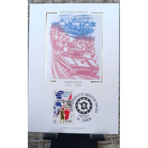 Timbre Débarquements Et Libération 1944-2004. Fdc Carte Premier Jour 05/06/2004. Yt N°3675