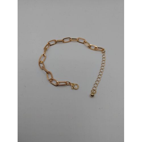 Bracelet Métal Doré ,Chaine A Maillons Large