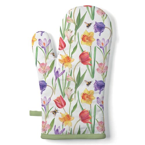 Gant De Cuisine Fleurs Printanières 18 X 30 Cm