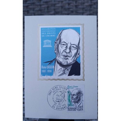 Timbre René Cassin 1887-1956 - Déclaration Universelle Des Droits De L'Homme. Fdc Carte Premier Jour 25/06/1983. Yt N°2283