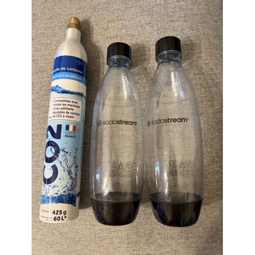 2 Bouteille Soda Stream 1L + Une Bouteille De Gaz