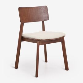 Chaise de salle à manger en bois Gilda Marron Noyer Foncé