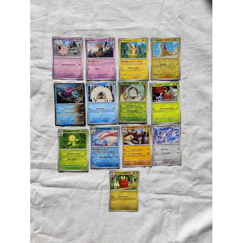 Lot 13 Cartes Pokémon Ev06 Mascarade Crépusculaire Reverse Holo Communes Rares Fr