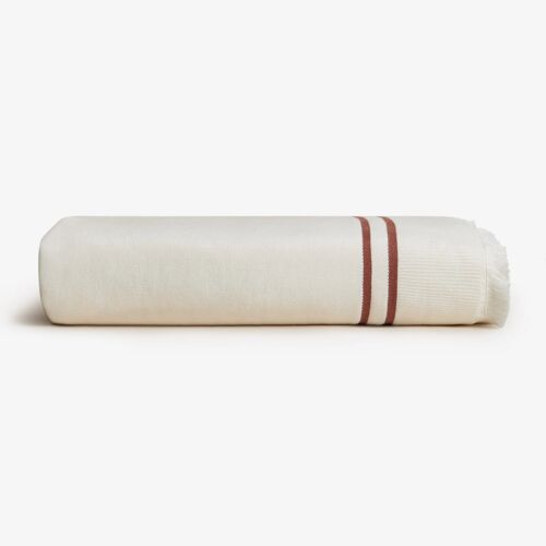 Serviette en coton Salerno Rouge Brique 100 x 180 cm