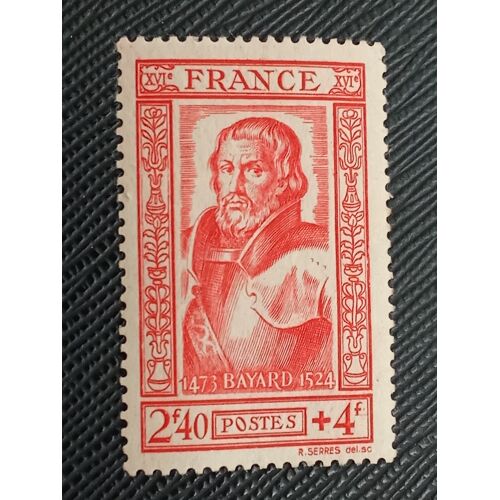 Timbre France Y T 590 Chevalier Bayard (1475-1524) 1943 (170510 )