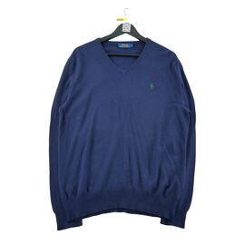 Reconditionné - Pull Homme V Neck Knit Marine - Taille L - Homme - Marine