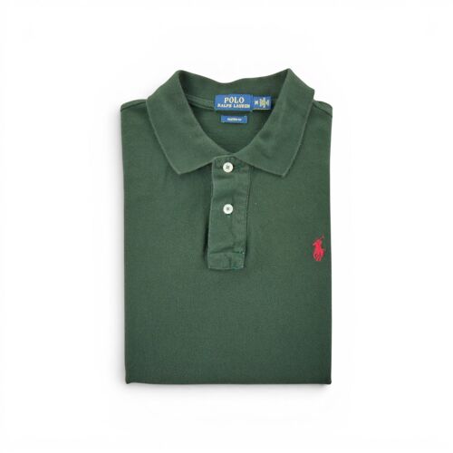 Reconditionné - Polo Manches Courtes Homme Custom Fit - Taille M - Homme - Vert