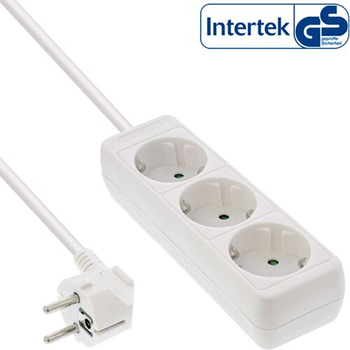 InLine 16435W multiprise 5 m 3 sorties CA Blanc