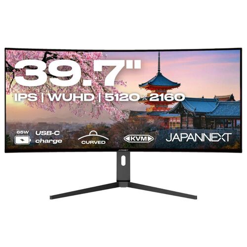 JAPANNEXT JN-5X40 - Écran LCD - incurvé - USB - 39.7" - 5120 x 2160 WUHD @ 60 Hz - IPS - 300 cd/m² - 1000:1 - 5 ms - HDMI, DisplayPort, USB-C - haut-parleurs