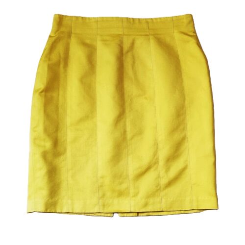 Jupe Escada Taille 40 Jaune Vif Doublée Comme Neuve