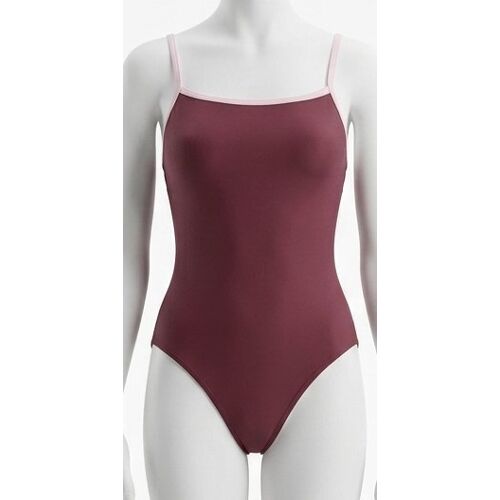 Maillot De Bain 1 Pièce Bordeaux & Liseré Rose Pastel ¿ Esprit Sport Chic