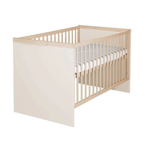 Lit Évolutif 70 X 140 Transformable En Lit Junior Roba - Elva - 3 Hauteurs - Cachemire - Effet Noyer