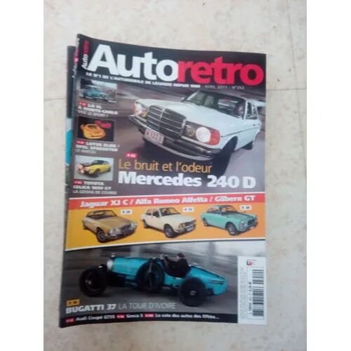 Auto Retro 352 De 2011 Bugatti 37,Lotus Elise,Opel Speedster,Jaguar Xjc 4.2,Renault 4,Gilbern Gt,Audi Coupe Gt5s,Simca 5,Mercedes 240d,Toyota Celica 1600 Gt,Alfa Alfetta