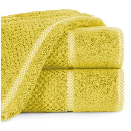 Eurofirany 347344 Serviette De Bain 70 X 140 Cm Coton, Polyester Jaune