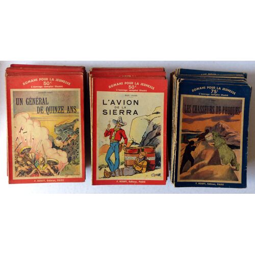 Lot De 103 Petits Romans D'Aventures Coll. Romans Pour La Jeunesse - F. Rouff 1932-37 - Par Albert Bonneau, Félix Celval, René Duchesne, Paul Darcy, El Macho, Gilles Hersay, Félix Leonnec Robert Pedro