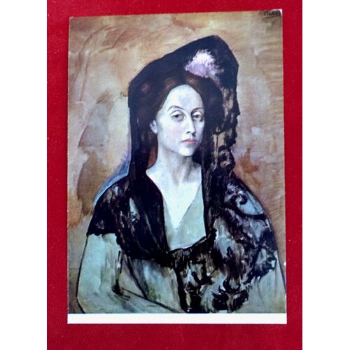 Carte Postale Tableau , Peinture Picasso Retrato De La Sra Canals Ou Retrato De Benedetta Bianco , Réalisé À Paris En 1905. Musée Picasso, Barcelone. Espagne.