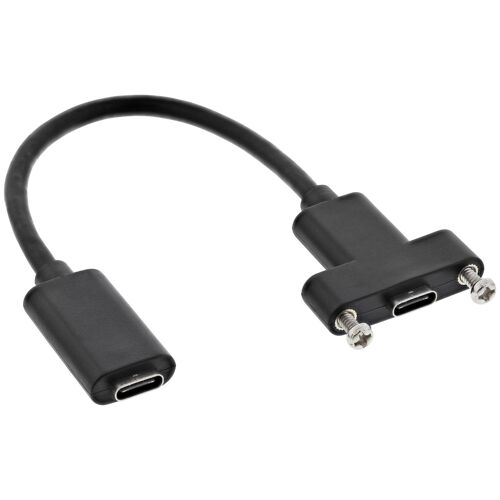 InLine 33441H câble USB USB 3.2 Gen 2 (3.1 Gen 2) 0,2 m USB C 5 Gbit/s Noir