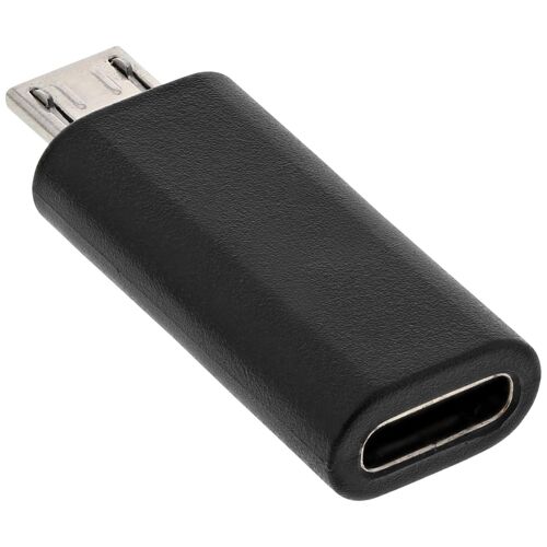 InLine 33302I changeur de genre de câble micro USB male USB C Noir