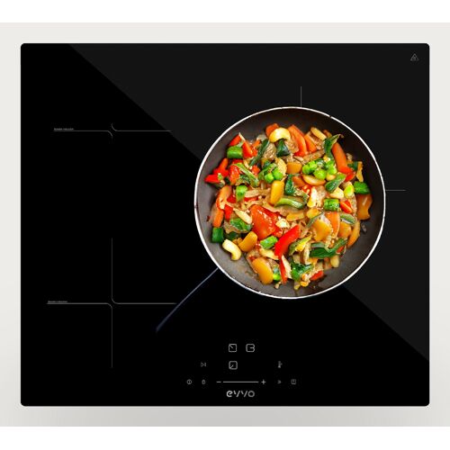 EVVO V61 Noir Intégré 58 cm Gaz 3 zones