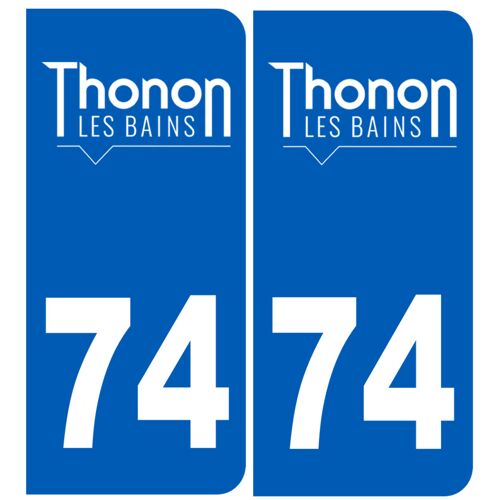 Immatriculation Thonon-Les-Bains 74 - Sticker/Autocollant