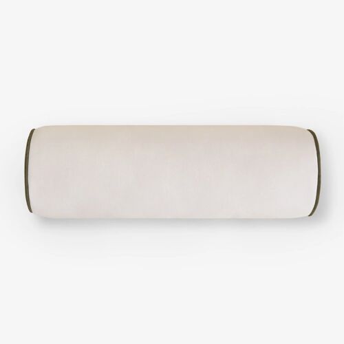 Coussin Rouleau 15x50 Cm Pour Extérieur En Tissu Somalia Blanc Gardenia